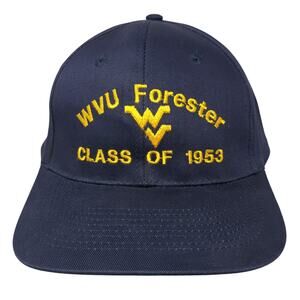 WVU Forester Class Of 1953 Snapback Cap Blue One Size Adjustable Embroidered KC